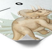 Poster Dinosaur Personalized Name Monogram Y Growth Chart (Coin)