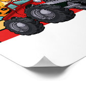 Poster Dinosaur Riding Monster Truck Lazy Halloween Costu (Coin)