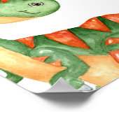 Poster Dinosaur Stomp Chomp Roar fête d'anniversaire (Coin)