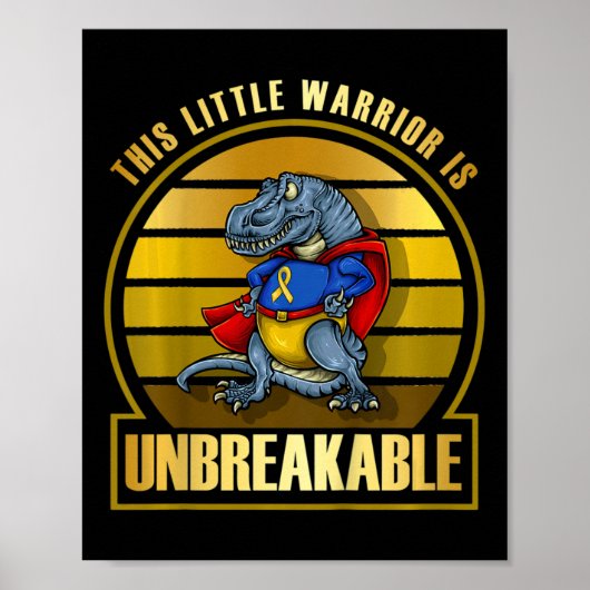 Poster Dinosaur Superhero Dinosaur Sensibilisation aux ca (Devant)