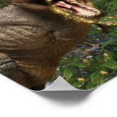Poster Dinosaur T-rex fées magiques lumières Dino fête à (Coin)