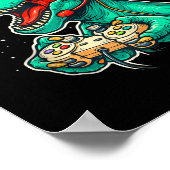 Poster Dinosaur T Rex Jeu Vidéo Jeu Santa Hat Christ (Coin)