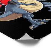 Poster Dinosaur T Rex Noël Père Noël Garçons Hommes Fille (Coin)