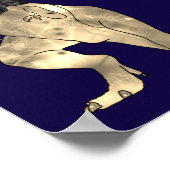 Poster Dinosaur Theme Navy Blue Wedding Welcome Sign (Coin)