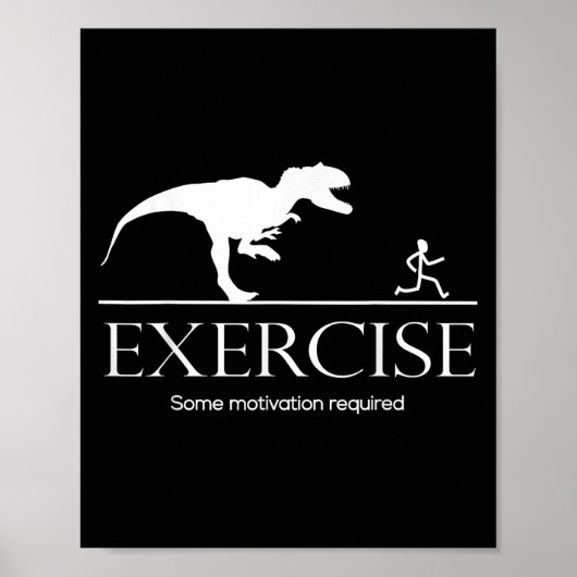 Poster Dinosaur Workout Fun Gifts Store Co. Exercise Moti (Devant)