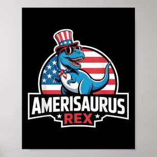 Poster Dinosaure 4 juillet Hommes Femmes Garçons Filles A