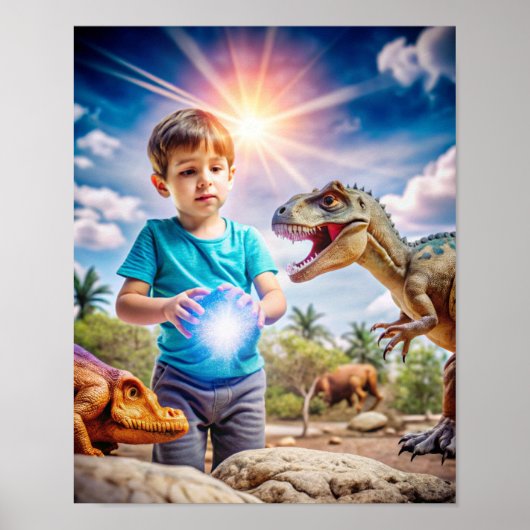 Poster Dinosaure Adventure - Exploration en plein air (Devant)