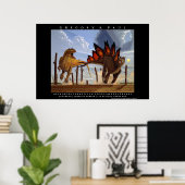Poster Dinosaure Allosaurus Stegosaurus Greg Paul (Bureau à domicile)