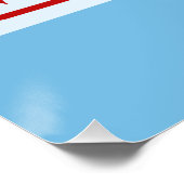 Poster Dinosaure Alphabet monogramme bleu (Coin)