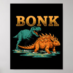Poster Dinosaure Boum Dessin Humoristique Préhistorique