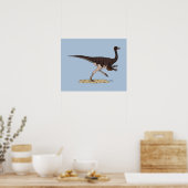 Poster Dinosaure Crétacé Ornithomimus (Cuisine)