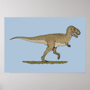 Poster Dinosaure crétacé Tyrannosaurus rex