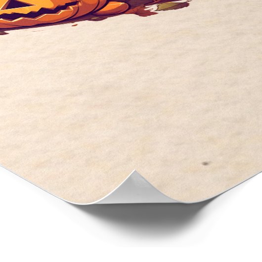 Poster Dinosaure de bébé éffrayant Thème Anniversaire de  (Coin)