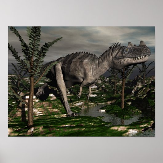 Poster Dinosaure de Ceratosaurus - rendu 3D (Devant)