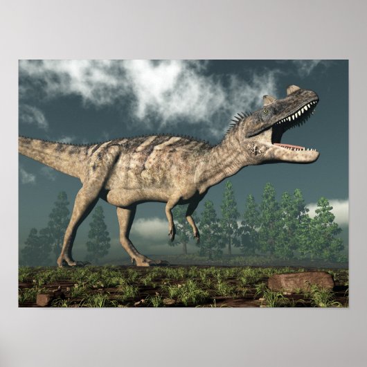 Poster Dinosaure de Ceratosaurus - rendu 3D (Devant)