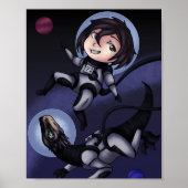 Poster Dinosaure de l'espace (Devant)