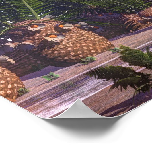 Poster Dinosaure de monolophosaurus - rendu 3D (Coin)