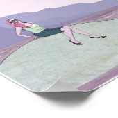 Poster Dinosaure de natation 11x8,5 (Coin)