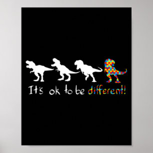 Poster Dinosaure de sensibilisation à l'autisme Enfants G