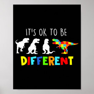 Poster Dinosaure de sensibilisation à l'autisme Enfants g