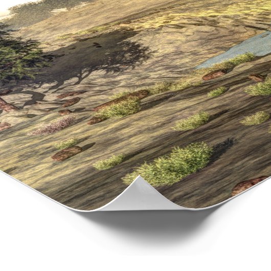 Poster Dinosaure de Tarbosaurus - rendu 3D (Coin)