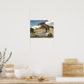 Poster Dinosaure de Tarbosaurus - rendu 3D (Cuisine)