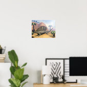 Poster Dinosaure d'Edaphosaurus - rendu 3D (Bureau à domicile)