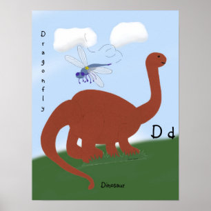 Poster Dinosaure dessin animé