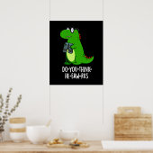 Poster Dinosaure Dinosaure Pun Dark BG (Cuisine)