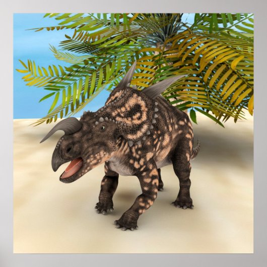 Poster Dinosaure Einiosaurus (Devant)