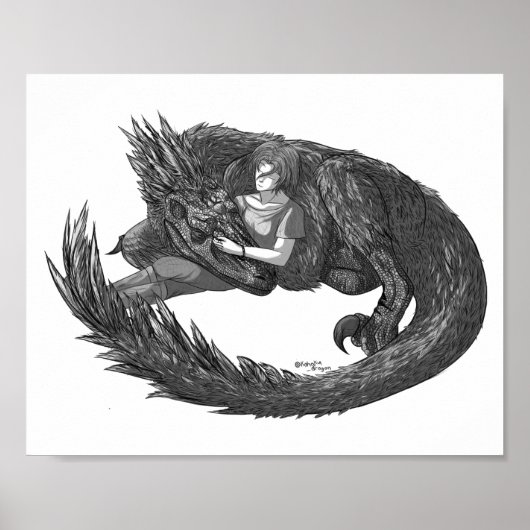 Poster Dinosaure endormi (Devant)