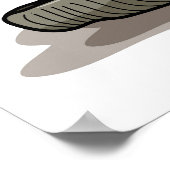 Poster Dinosaure Hadrosaurus Habillé Comme Un Punk. (Coin)