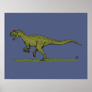 Poster Dinosaure jurassique Allosaurus