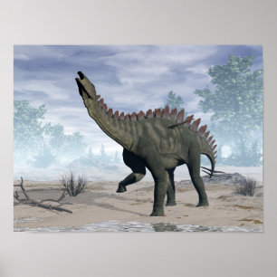 Poster Dinosaure Miragaia - rendu 3D