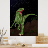 Poster Dinosaure - Nuit préhistorique (Cuisine)