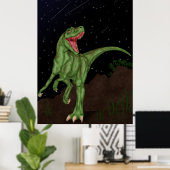 Poster Dinosaure - Nuit préhistorique (Bureau à domicile)