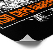 Poster Dinosaure Orange Ribbon de sensibilisation RSD CRP (Coin)