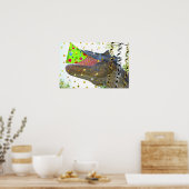 Poster Dinosaure Parti Animal (Cuisine)
