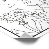 Poster Dinosaure pour coloration (Coin)