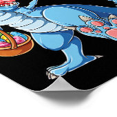 Poster Dinosaure Saurus de Pâques T Rex Garçons Filles En (Coin)