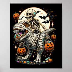 Poster Dinosaure T Rex Momie à Cheval Enfants Garçons Hom