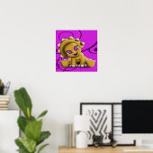 Poster Dinosaure Triceratops (Bureau à domicile)