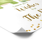 Poster Dinosaure Vert Floral Voeux pour Baby Sign (Coin)