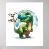Poster Dinosaure vintage (Devant)