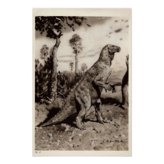 Poster Dinosaure vintage Imprimer #1