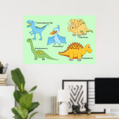 Poster Dinosaures (Bureau à domicile)