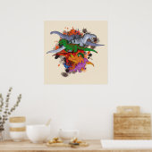 Poster Dinosaures (Cuisine)