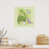 Poster Dinosaures amicaux (Cuisine)