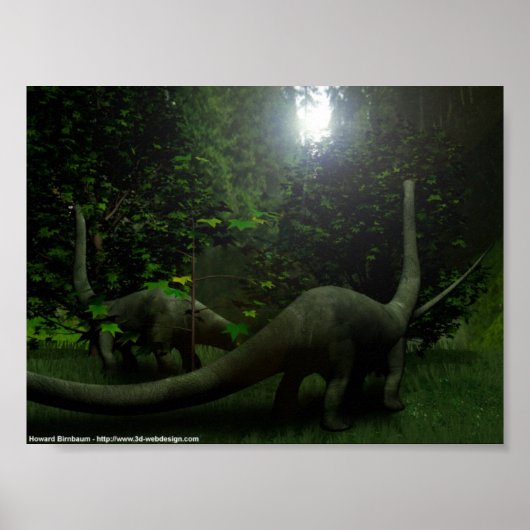 Poster Dinosaures au déjeuner (Devant)