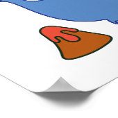 Poster Dinosaures caricaturaux (Coin)